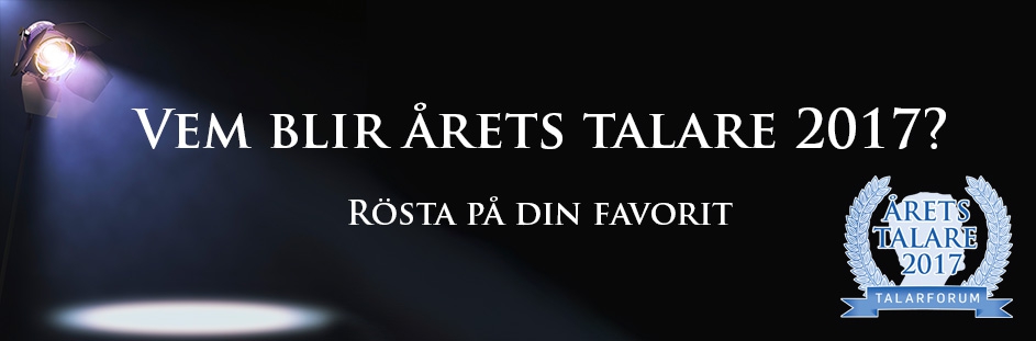 Vem blir årets talare 2017 - Rösta fram din favorit